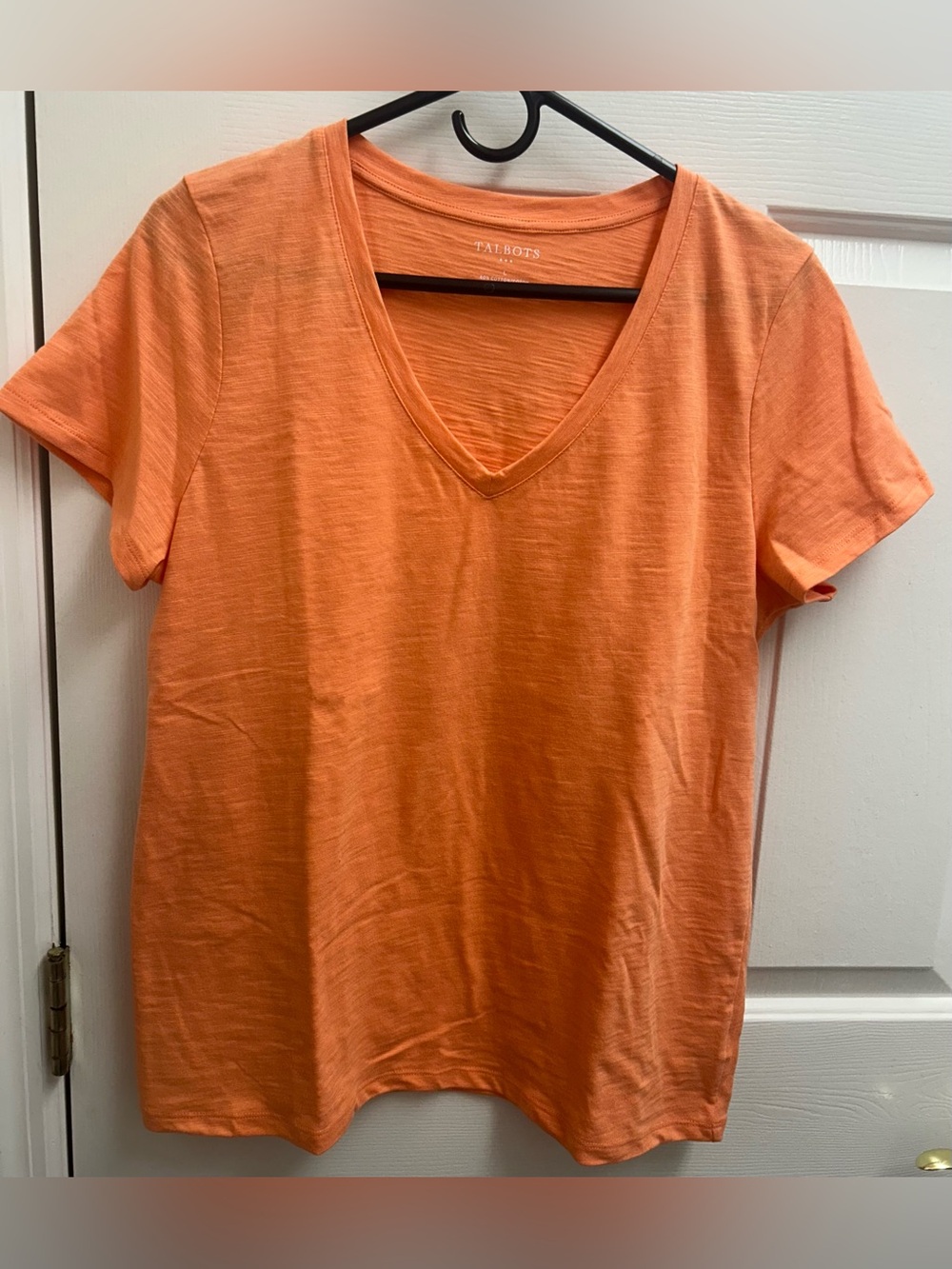 NWT - Talbots Orange V-Neck Short Sleeve Tee